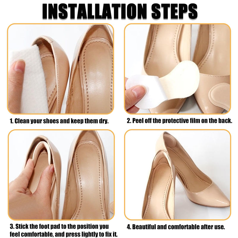 LUBOXIN 8 Pairs Forefoot Pads and Heel Cushion Set, Reusable Gel Insoles High Heels, Bunion Pads Forefoot for Women, Insoles for Sandals, Anti-Slip Gel Insoles for Pain Relief - NewNest Australia
