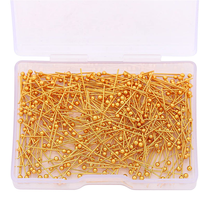BEADIA 18K Gold Plated Ball Head Pins 16mm 400pcs for Jewelry Making Findings 16x0.5mm - NewNest Australia