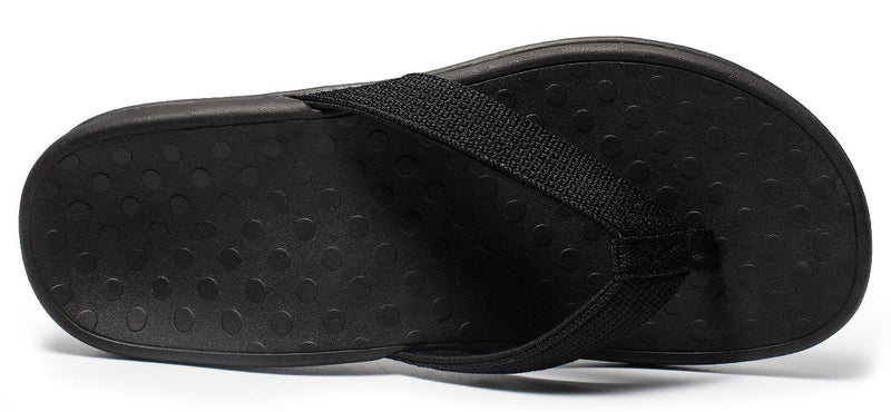 LLSOARSS Plantar Fasciitis Feet Sandal with Arch Support - Best Orthotic flip Flops for Flat Feet，Heel Pain- for Women 6 Black - NewNest Australia