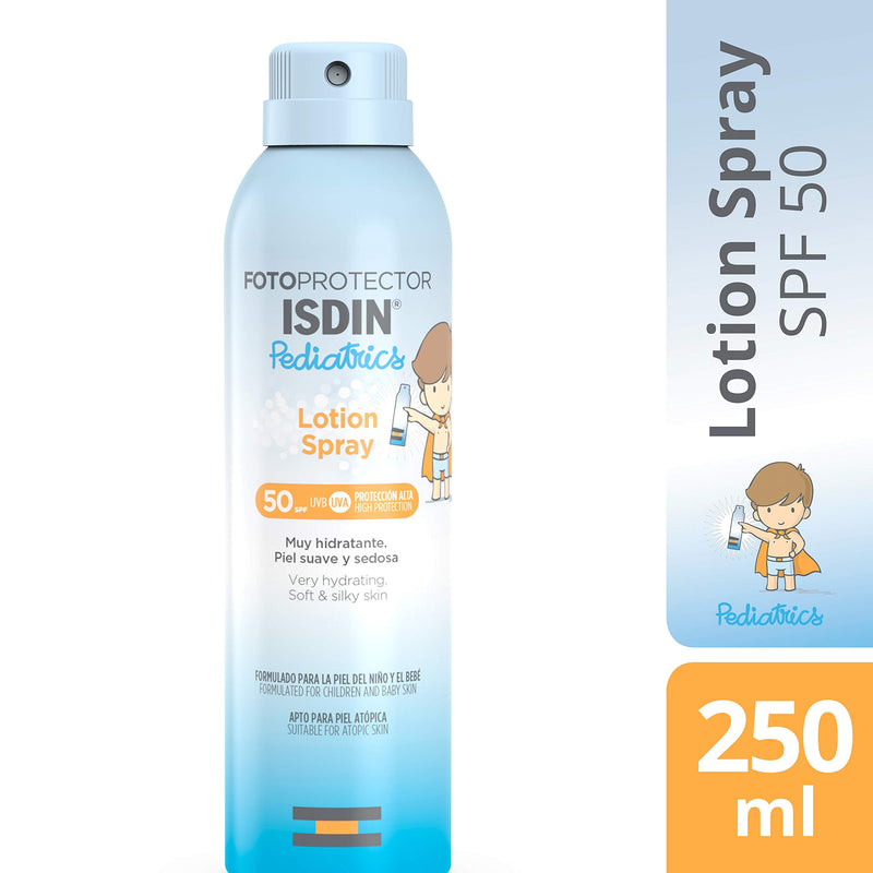 ISDIN Fotoprotector Pediatrics Lotion Spray SPF 50 (250ml) | Light protection spray SPF 50 | Pediatric and dermatologically tested 250 ml (pack of 1) - NewNest Australia