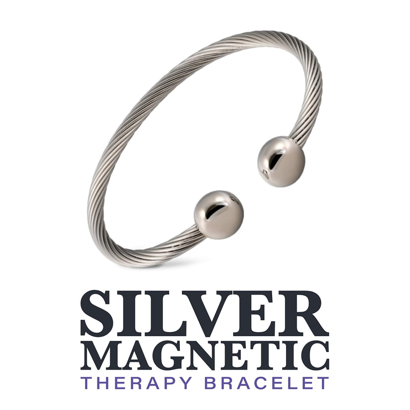 MAGNETJEWELRYSTORE Twisted Stainless Steel Magnetic Therapy Bracelet Small - Wrist Size 6" - 6.5" - NewNest Australia