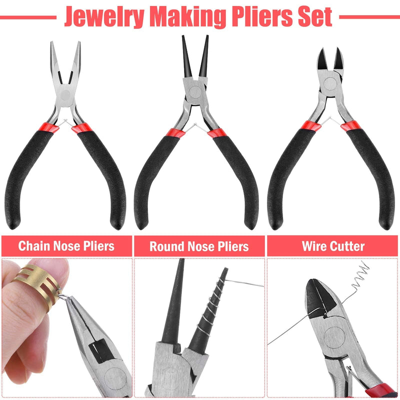 Thrilez Jewelry Wire Wrapping Jewelry Making Supplies Kit with Craft Ring Wire, Jewelry Tools, Jewelry Pliers and Jewelry Findings for Jewelry Repair, Wire Wrapping and Beading - NewNest Australia