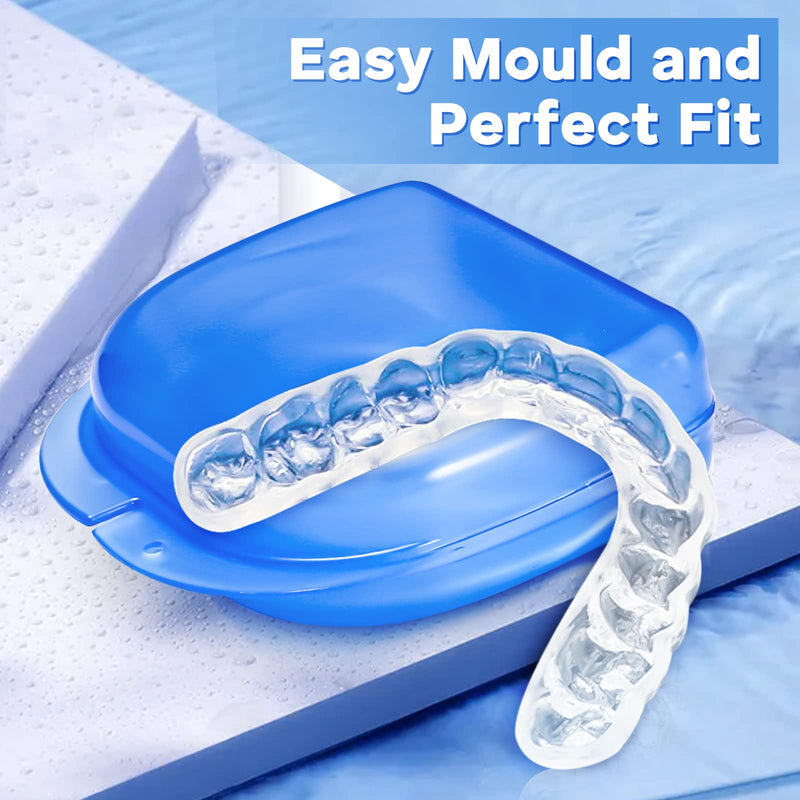 Teeth Guard for Night Grinding, 4 Pack Night Sleep Guard Teeth Grinding, Retainer, Moldable Fit Mouth Guard for Teeth Grinding with Carry Case, Custom Fit Teeth Retainers,Clear - NewNest Australia