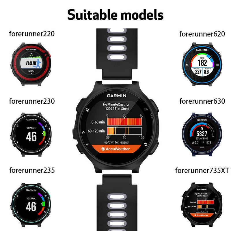 NotoCity Silicone Watch Band Replacement Solft Silicone Strap Compatible Forerunner 230/ 220/ 235/ 620/ 630/ 735XT/ Approach S20/ S5/ S6-3PCS SET 3PCS SET - NewNest Australia