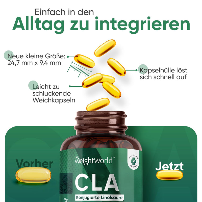 Cla Capsules - 3000 Mg Cla Per Daily Quantity - 180 Softgels - Conjugated Linoleic Acid Made From 100% Pure Safflower Oil Suitable For Men And Women - Sports, Fitness And Training - Conjugated - NewNest Australia