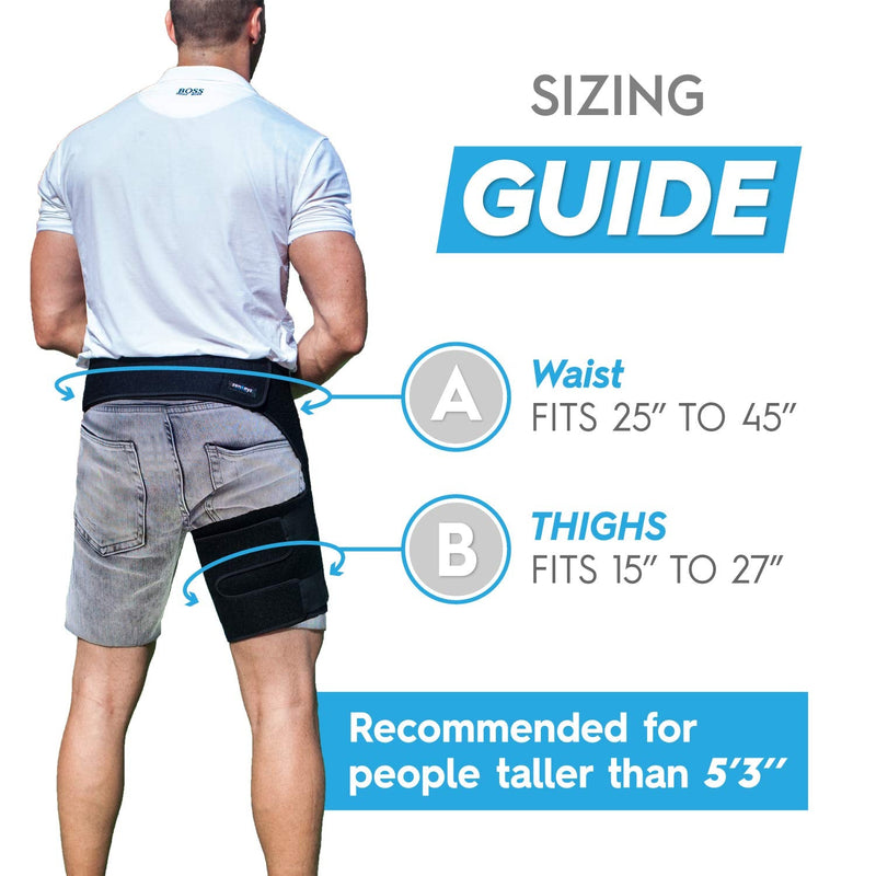 Groin Support and Hip Brace for Men & Women- Compression Wrap for Thigh Quad Hamstring Joints Sciatica Nerve Pain Relief Zenkeyz Leg Strap 2 Straps Design - NewNest Australia