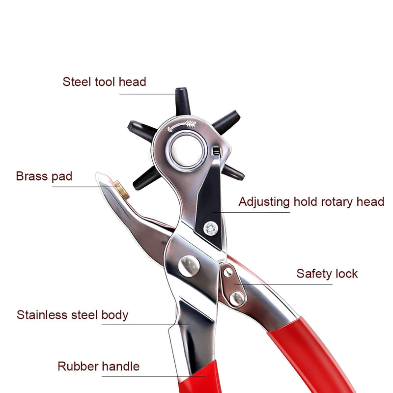 Hole Punch, NEU MASTER Heavy Duty Leather Hole Puncher for Belts, Watch Bands, Straps, Dog Collars, Saddles, Shoes, Fabric, DIY Home or Craft Projects - NewNest Australia