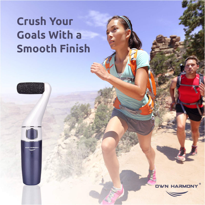 Electric Foot Callus Remover: Own Harmony Professional Foot Care Pedicure Tools, Rechargeable Feet Scrubber Dead Skin, Electronic Foot File Pedi Grinder, Best for Hard, Dry, Cracked Heels (3 Rollers) Midnight Platinum - NewNest Australia