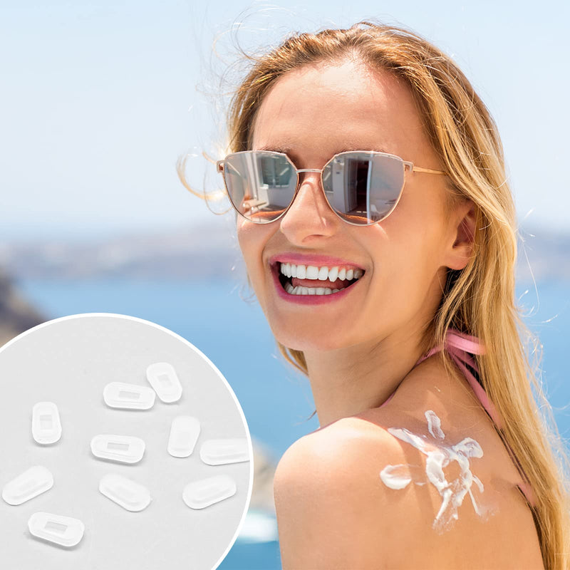 20 Pairs Of Glasses Nose Pads, Slip-On Glasses Nose Pads Replacement Silicone Nose Pads For Glasses, Glasses Nose Pads Non-Slip Protective Covers For Screw Glasses Sunglasses (White) - NewNest Australia