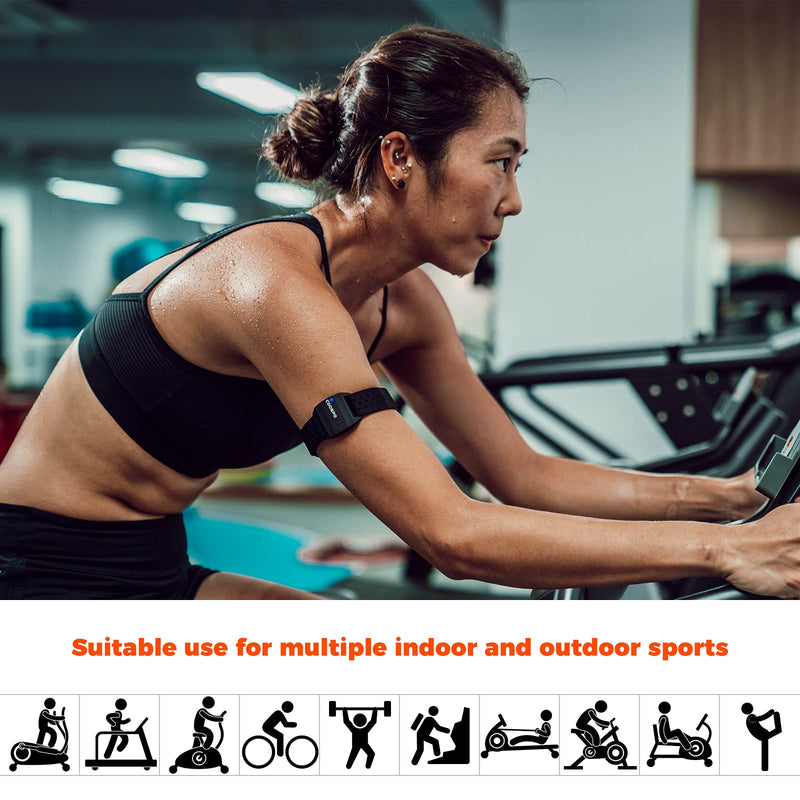 COOSPO Heart Rate Monitors Armband Optical Heart Rate Sensor Bluetooth 4.0 ANT+ Compatible with iFit Polar Strava Wahoo Garmin Peloton 706-UK - NewNest Australia