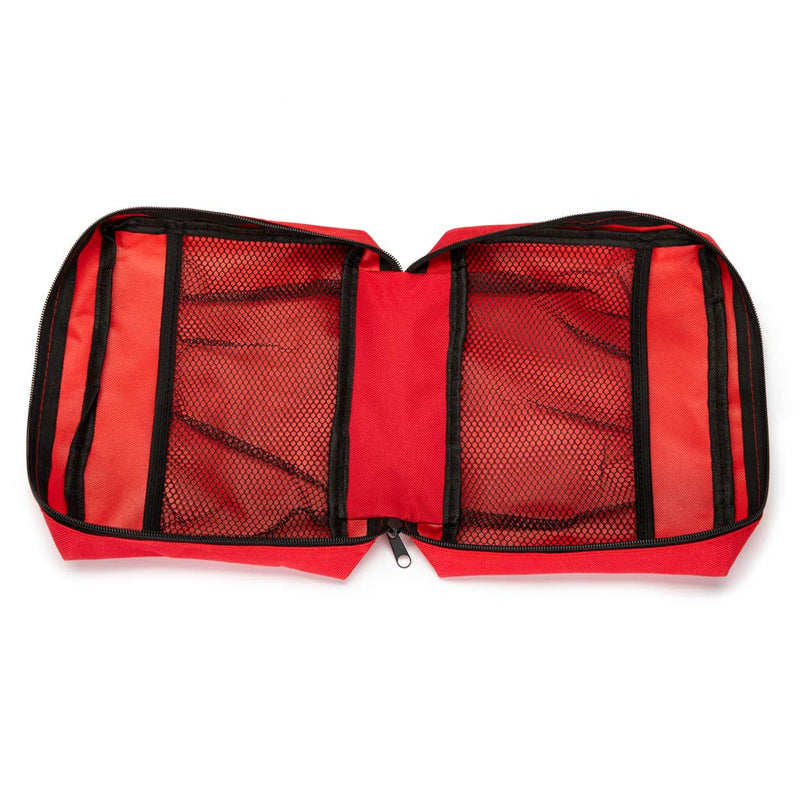 Jipemtra Red First Aid Bag Empty Travel Rescue Pouch First Responder Storage Medicine Emergency Bag for Car Home Office Kitchen Sport Outdoors (Red) - NewNest Australia