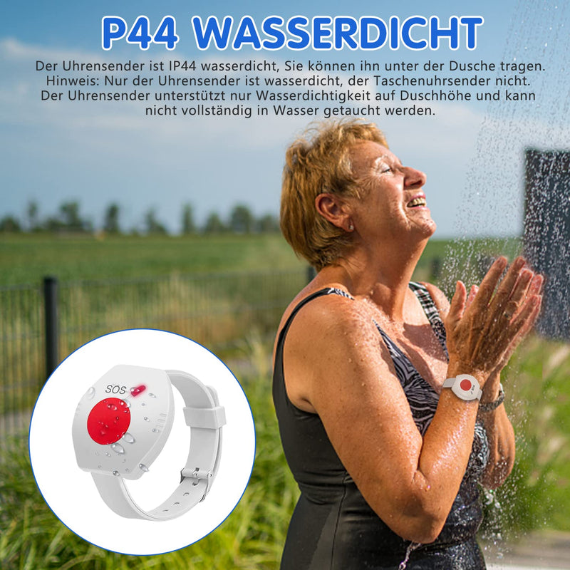 Emergency Call Button For Seniors, Seniors Emergency Call Bracelet With 4 Volume Levels, Emergency Call Bracelet, Emergency Button For Seniors With 52 Ringtones, Emergency Bell For Seniors With 2 - NewNest Australia
