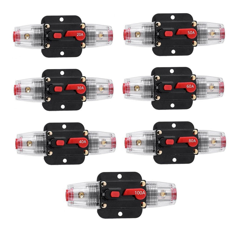STETION Car Audio 100 Amp Resettable Fuse Circuit Breaker Car Protect for Audio System Fuse 12-24V DC for Car Audio Amps Overload Protection Fuse (100A) 100A - NewNest Australia