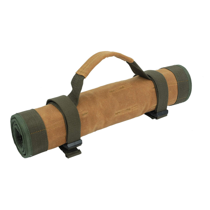 Heavy Duty Waxed Canvas Multi-purpose Tool Roll Pouch With 25 Pockets, Easy Storage, Durable (Khaki) Khaki - NewNest Australia