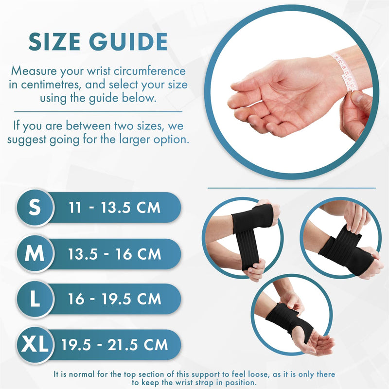 Actesso Elastic Wrist Support with Strap - (M, Black) - Ideal for Sprains, Injury or Sports Use with no Metal bar - Support Without inhibiting Flexibility | Left or Right M (Pack of 1) - NewNest Australia