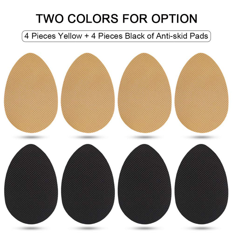 Dr. Shoesert Non-Slip Shoes Pads Adhesive Shoe Sole Protectors, High Heels Anti-Slip Shoe Grips (Yellow + Black) Black + Yellow - NewNest Australia