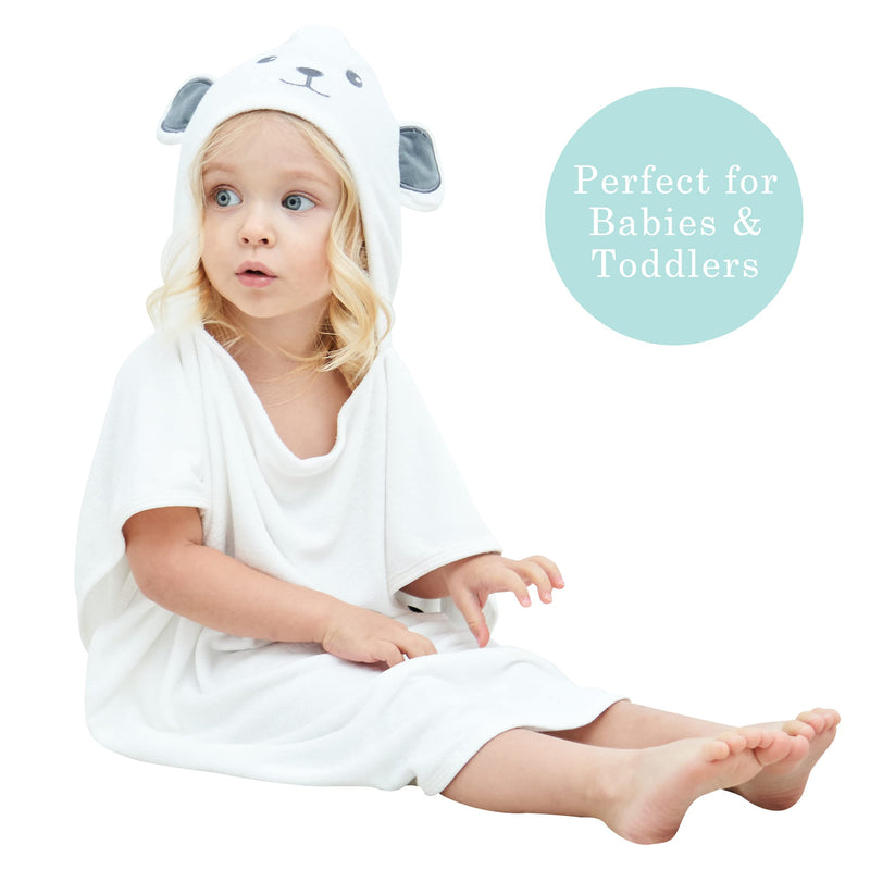 HIPHOP PANDA Bamboo Hooded Baby Towel - Soft Hooded Bath Towel with Bear Ears for Babie, Toddler,Infant, Perfect for Boy and Girl - (Bear, 21.5 x 22.5 Inch) 21.5x22.5 Inch (Pack of 1) - NewNest Australia