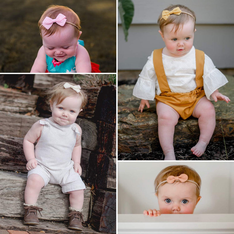 Baby Girl Headbands and Bows, Newborn Infant Toddler Nylon Hairbands Hair Accessories by LittleJoJo Honey - NewNest Australia