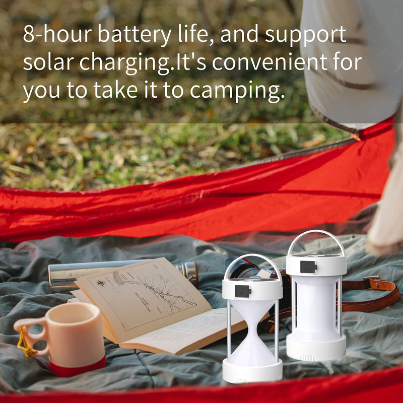 Camping Lantern Solar Rechargeable with Phone Charger,Mukkuri LED Lantern Flashlight 2 Power Supply Modes Survival Kit for Emergency, Hurricane, 1 pack black A - NewNest Australia