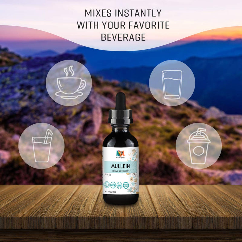 Maui Herbs Mullein Leaf Liquid Extract - Lung Detox & Respiratory Cleanse Drops - Digestive System, Natural Sleep Aid & Immune Support Tincture - Organic Lung Health Herbal Supplements, 2 fl oz. 2 Fl Oz (Pack of 1) - NewNest Australia