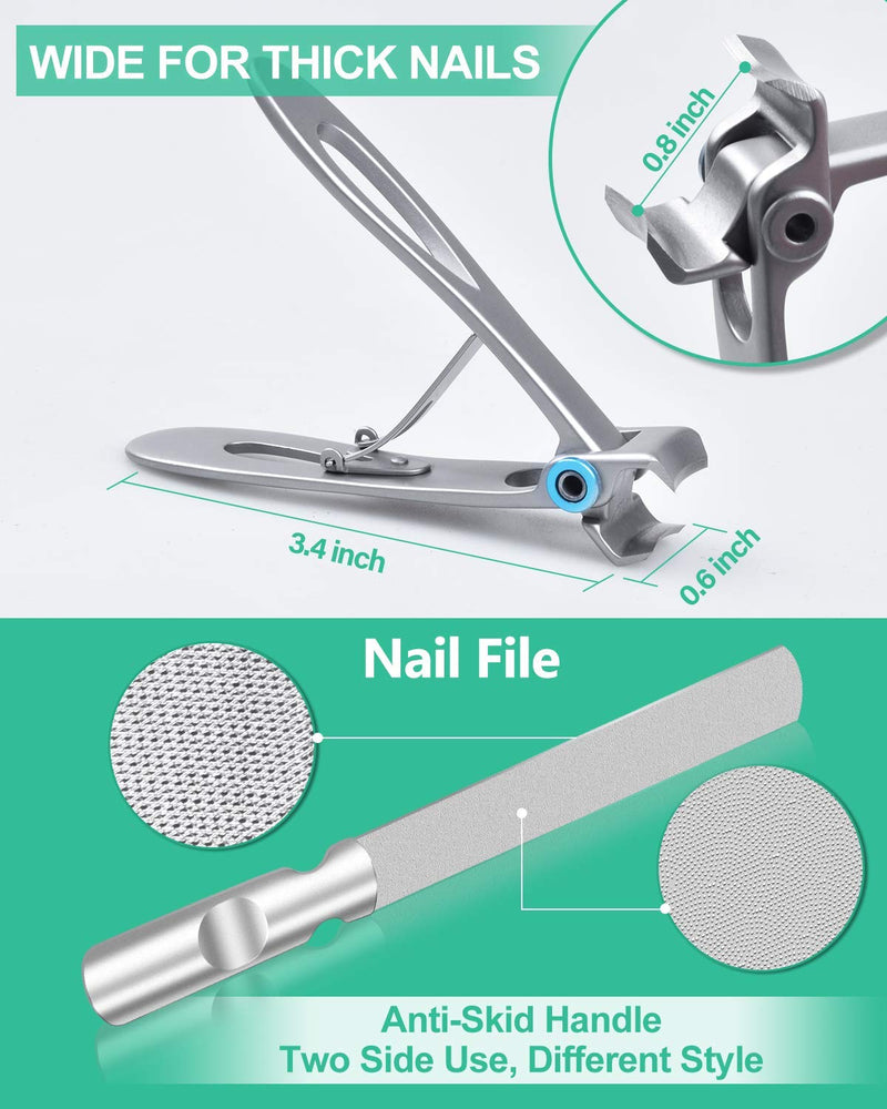Podiatrist Toenail Clippers, Super Sharp Nail Clippers for Thick & Ingrown Hard Toenail Fingernail. Stainless Steel Pedicure Clippers Toenail Cutters. Professional Pedicure Tool for Men Women Senior Red + Silver - NewNest Australia