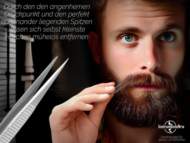 Tweezers, pointed hair plucking tweezers with ribbing on the handle - NewNest Australia