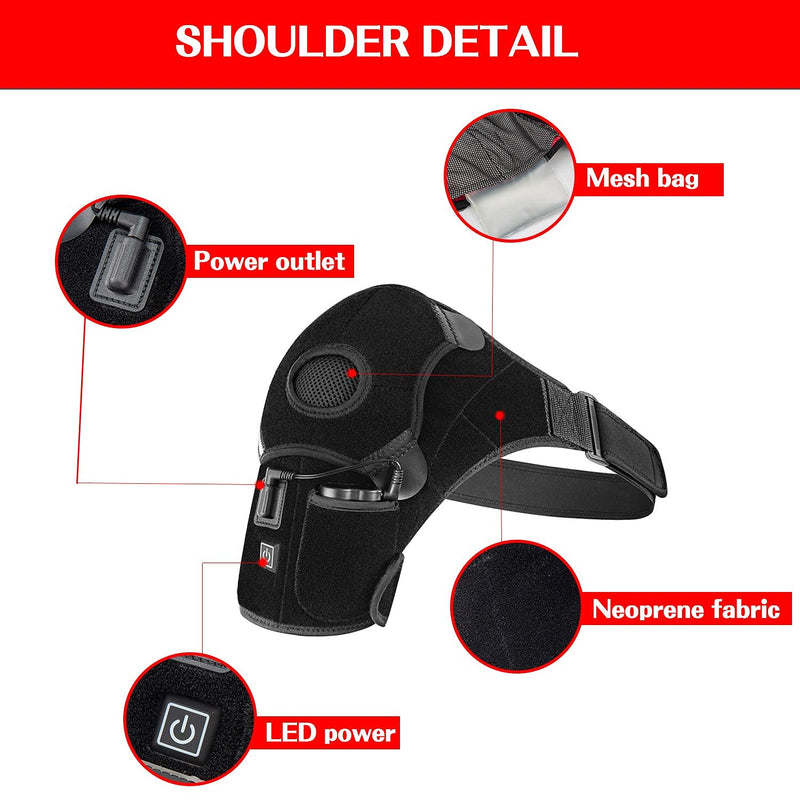 Kintiwe Heated Shoulder Brace, Heated Shoulder Support With Battery, 3 Adjustable Temperature For Shoulder Pain, Ac Joints, Fits Left/Right Shoulder Women And Men - NewNest Australia