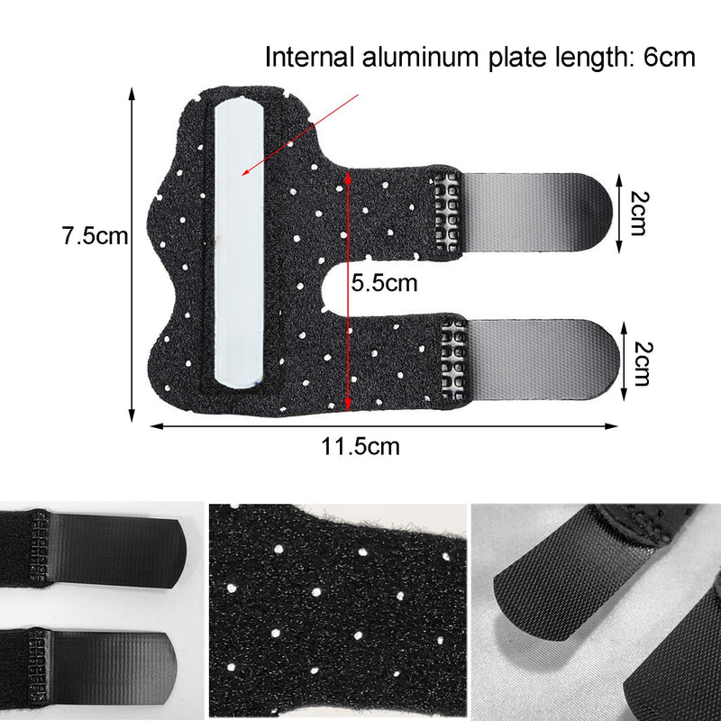 Jdxun Pack Of 2 Finger Splints, Finger Protection, Snap Finger Splint, Adjustable Reusable Finger Splint Finger Cots For Broken Fingers & Osteoarthritis Pain Relief (Black) - NewNest Australia