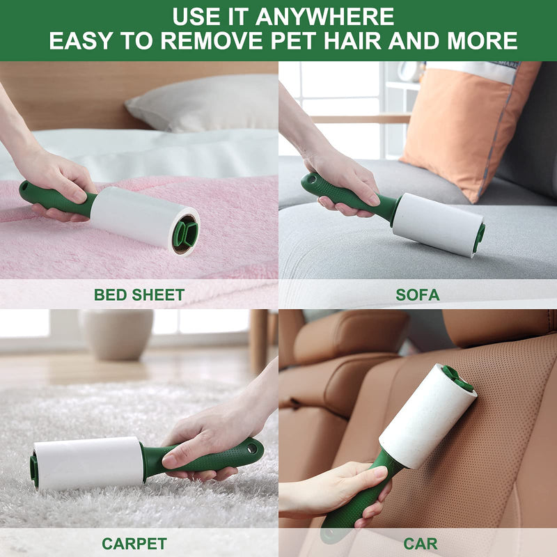 Lint Rollers Pet Hair Extra Sticky Furniture,Cat Dog Hair Remover Laundry Clothes Carpet,Total 200 Sheets Lint Remover Brush for Couch 1 Roller,200 Sheets - NewNest Australia