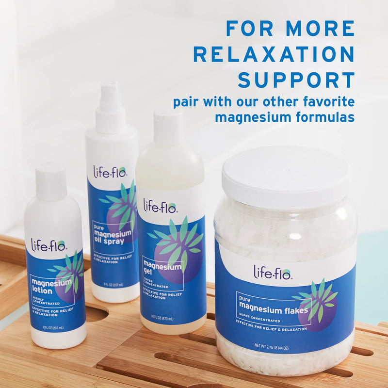 Life-flo Magnesium Lotion, Unscented Massage & Body Lotion, Relief & Relaxation for Overworked Muscles & Joints, With Magnesium Chloride from the Zechstein Seabed, Plus Shea Butter & Coconut Oil, 8oz Unflavored 8 Ounce - NewNest Australia