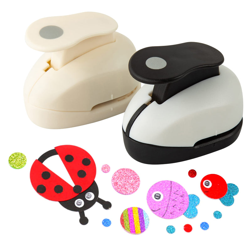 2PCS Circle Cutter (0.385 inch + 1/2 inch Hole Puncher Shapes) Circle Punches for Paper Crafts Scrapbooking Punches (9.8mm+12mm Hole Punch) Circle Punch Set 2PCS circle 9.8mm+12mm - NewNest Australia