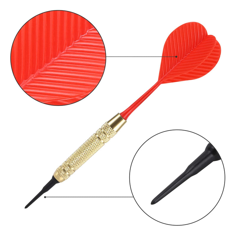 Accmor 12 Pcs Soft Tip Darts, 18g Plastic Tip Darts Set, Attach Extra 100 Black 2BA Replacement Tips, Soft Tip Darts for Electronic/Plastic Dartboard - NewNest Australia