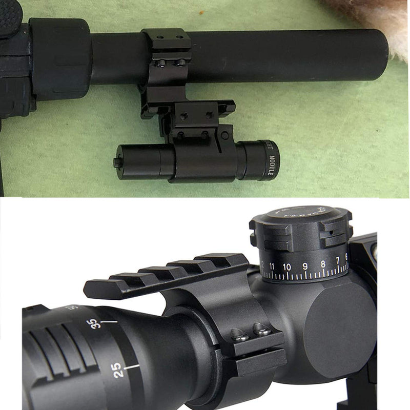 IORMAN 2 Pcs Rifle Scope 30mm 25.4mm 1 inch Tactical Light Flashlight Mounts Scope Ring Adaptor with Picatinny Weaver Universal Rail - NewNest Australia