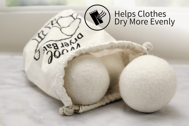 S&T INC. XL New Zealand Wool Dryer Balls, Natural White, 6 Pack - NewNest Australia