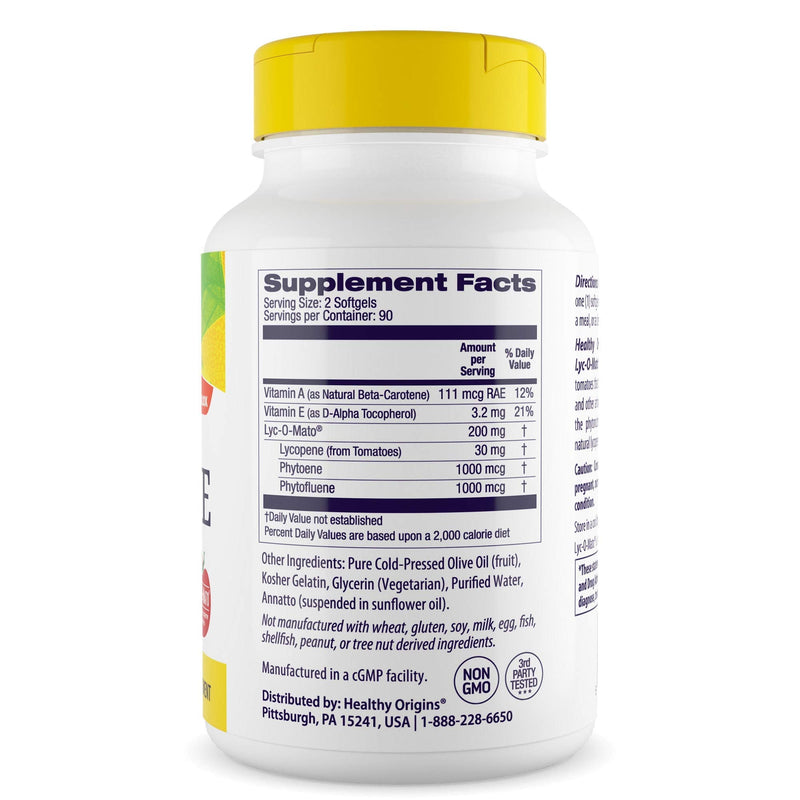Healthy Origins LYC-O-Mato Lycopene (Non-GMO) 15 mg, 180 Softgels - NewNest Australia