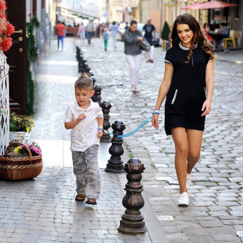 Baby Anti Lost Wrist Link -Anti Lost Backpack Leash Baby Leash Safety Walking Leash Wrist Link with Upgraded Safety Locks for Kids Toddler Leash Anti Lost (2 in 1 Dark Blue 8.2 Foot) … - NewNest Australia