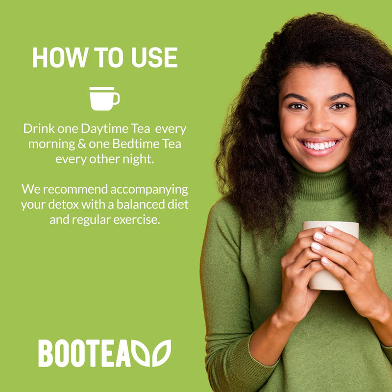 Bootea Detox Tea for Weight Management| Fast 28 Day Tea Tox | Day and Night Tea, Energy Booster and Sleep Support with Proven Benefits | Made in The UK - NewNest Australia