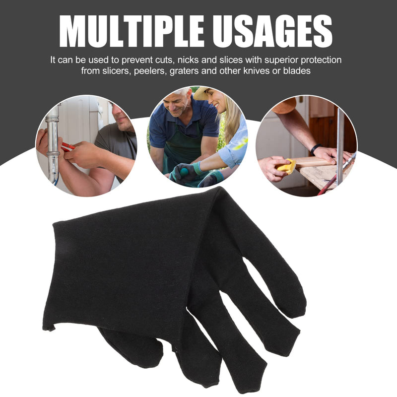 HEALLILY 12 Pairs Working Gloves Cotton Gloves Reusable Cleaning Gloves Adults Protective Gloves Labor Supply for Industrial Labor Gardening Black L - NewNest Australia