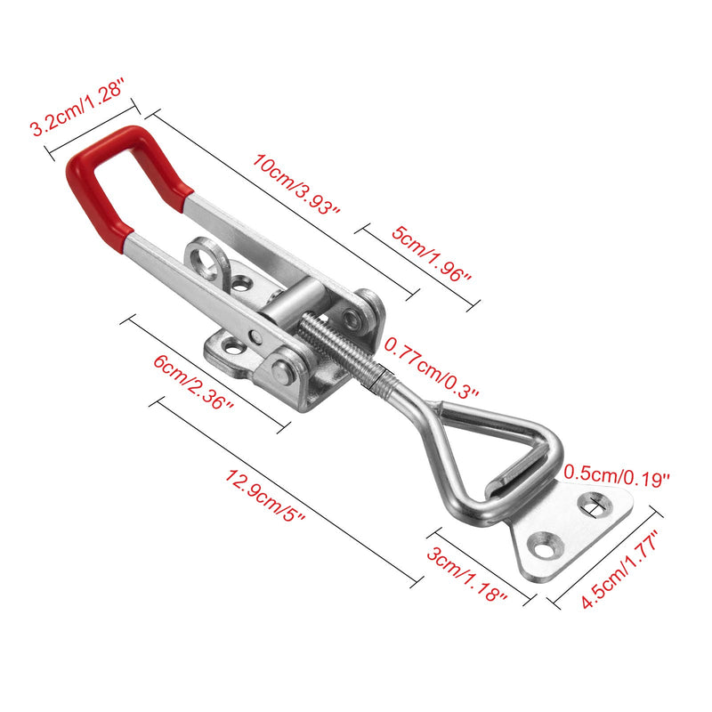 Accessbuy AC201711020002 Toggle Steel Latch Catch Clip Clamp Hasp Metal For Tool Boxes, Trunk, Cases, 2 Piece - NewNest Australia