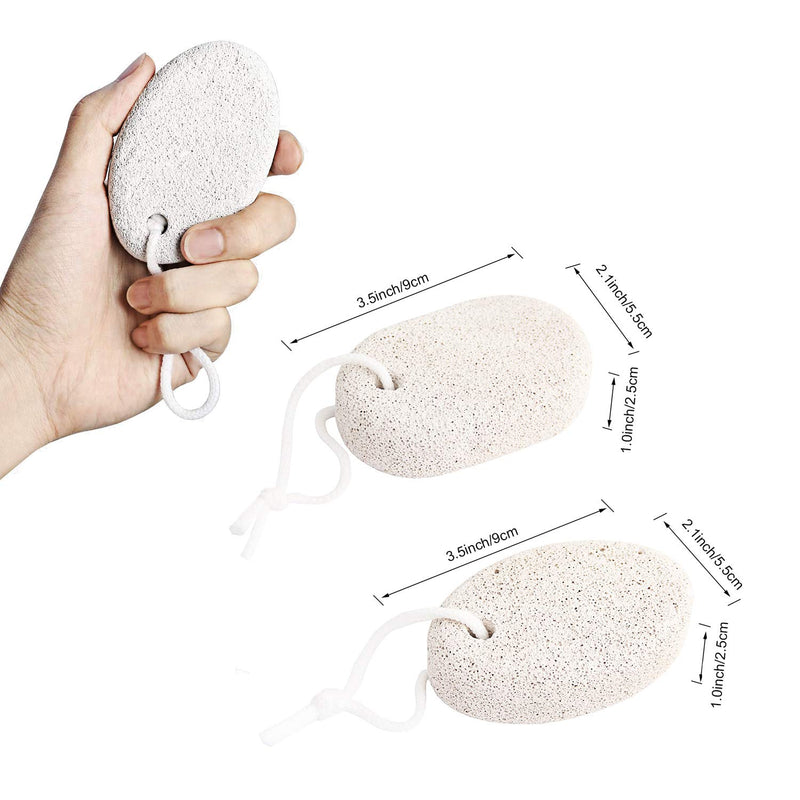 [2 Pack] Natural Pumice Stone for Feet Callus, Pinowu Lava Pedicure Tools Hard Skin Callus Remover for Feet and Hands - Foot Scrub Natural Foot File Exfoliation to Remove Dead Skin - NewNest Australia