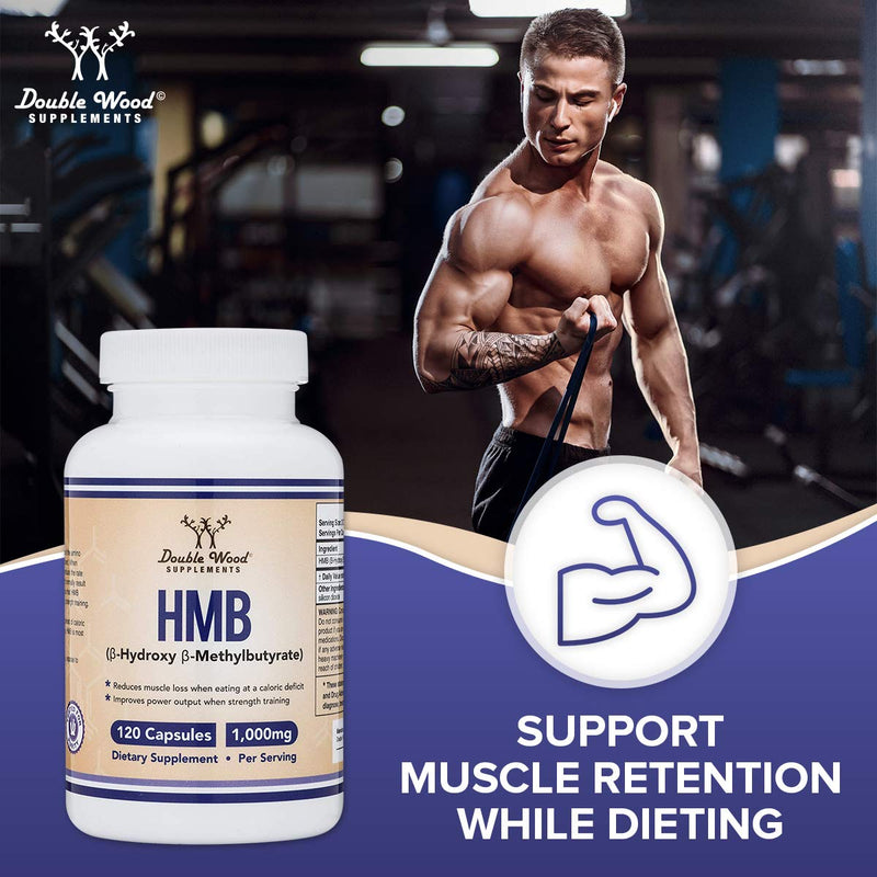 HMB Supplement, Third Party Tested, for Muscle Recovery, Growth, and Retention (Protein Synthesis) - Made in USA, 120 Capsules, 1000mg Per Serving - NewNest Australia