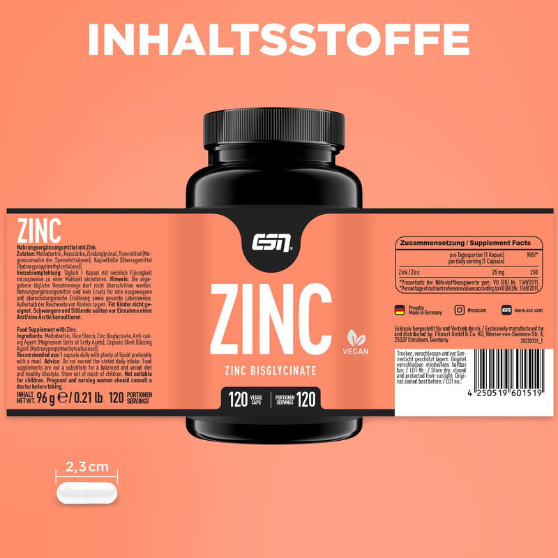 ESN Zinc, 120 caps. single - NewNest Australia