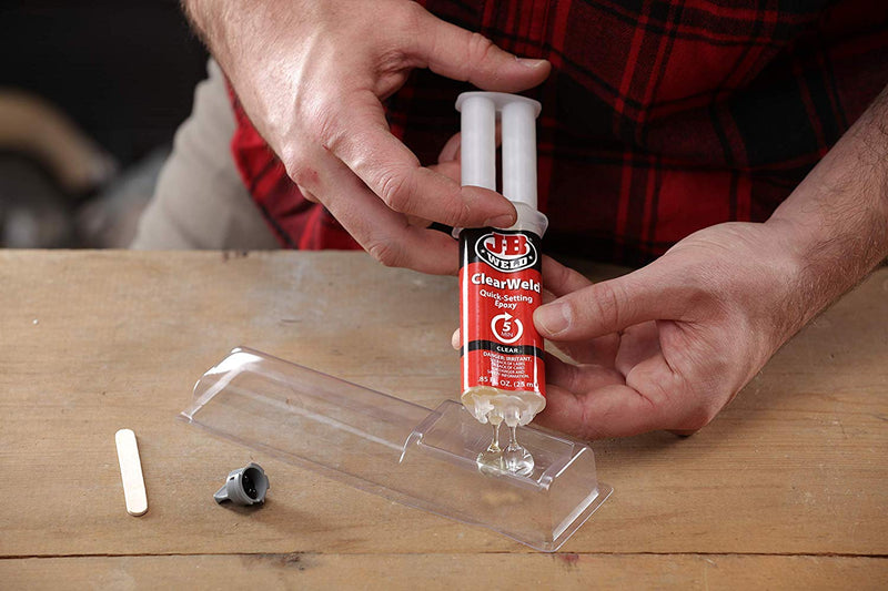 J-B Weld 50112 6 Pack 0.85 oz. ClearWeld Syringe Quick Setting Epoxy, Clear - NewNest Australia