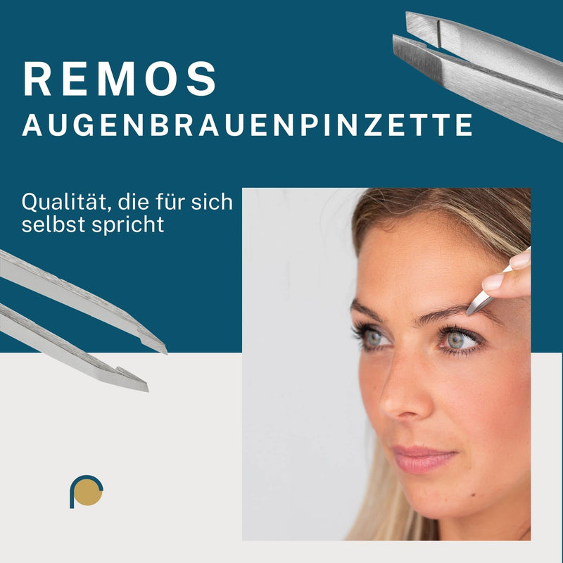 Remos Eyebrow Tweezers Made Of Stainless Steel - Red Tweezers Remove The Finest And Shortest Hairs - Suitable For Eyebrows, Beards And Hair - High Quality Red - NewNest Australia