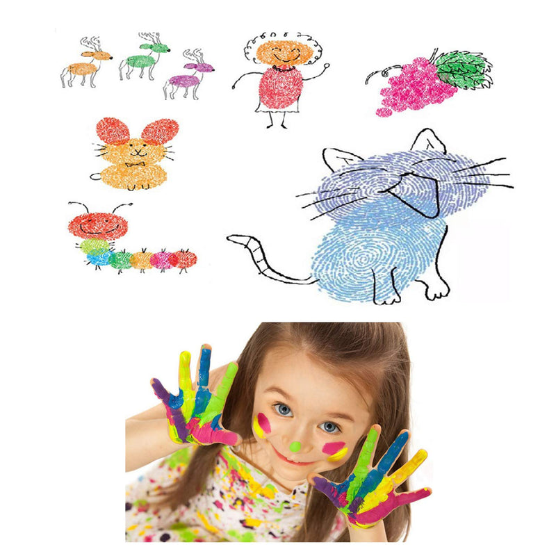 MoloTAR 8 Colors Rainbow Washable Large Ink Pads for Rubber Stamps Kids (Pack of 8) - NewNest Australia