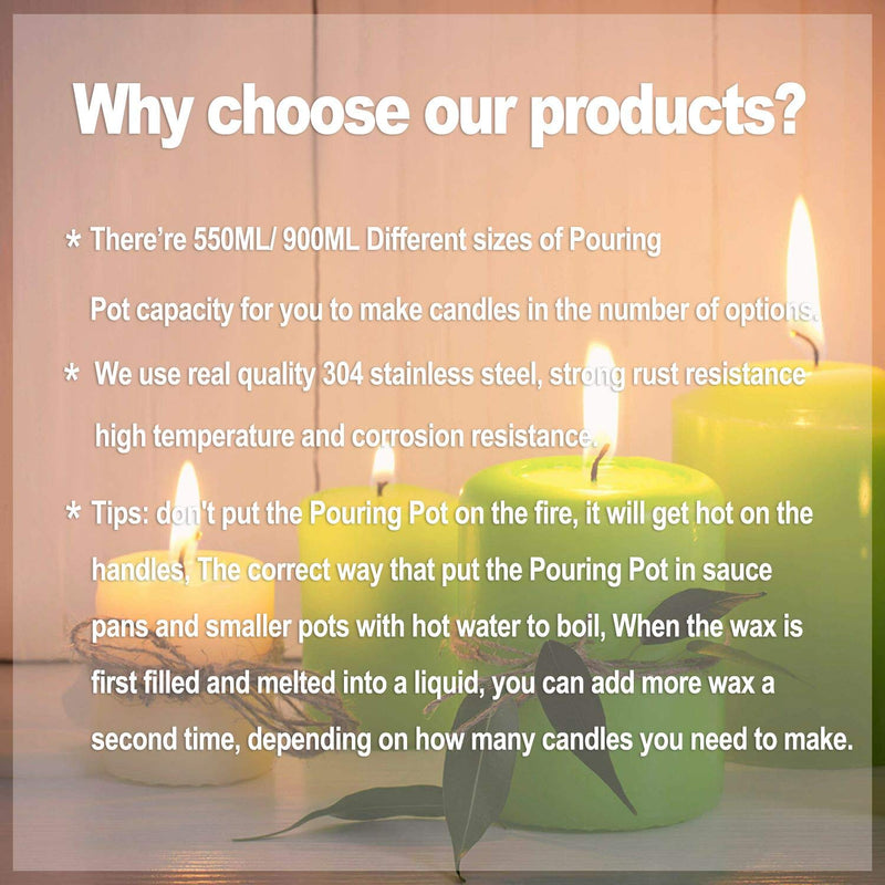 DINGPAI Candle Making Kit, DIY Candles Craft Tools,1pc Candle Make Pouring Pot,50pcs Candle Wicks, 50pcs Candle Wicks Sticker and 2pcs 3-Hole Candle Wicks Holder Style kit 1 - NewNest Australia