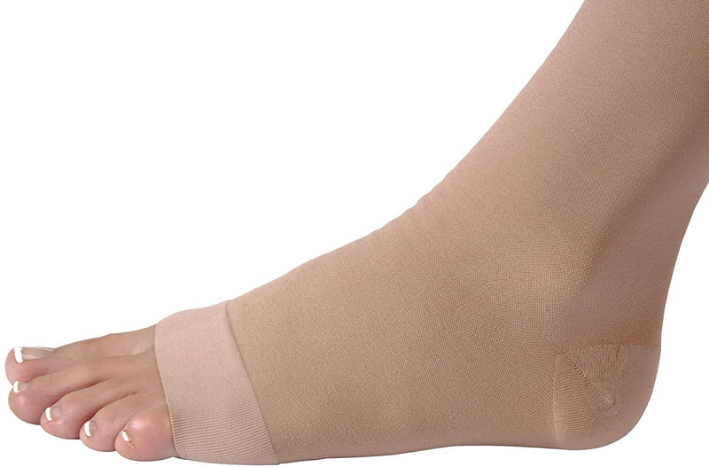JOBST Relief Thigh High 15-20 mmHg Compression Stockings, Open Toe with Silicone Dot Band Medium Beige - NewNest Australia