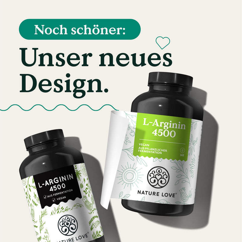 Nature Love L-Arginine ‚ Comparison Winner 2019 ‚ 365 Vegan Capsules High Dosage: 4500 Mg L-Arginine Hcl (=3750Mg Pure L-Arginine) Per Daily Dose. Vegetable Fermentation. Made In Germany. - NewNest Australia
