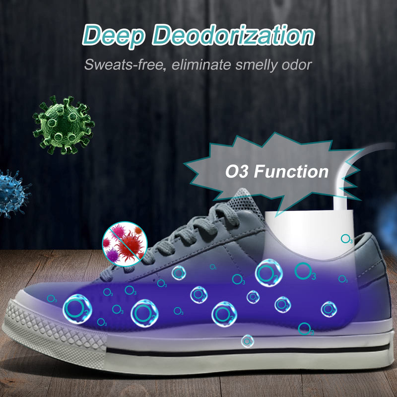Voolex Shoe Dryer, Electric Shoe Dryer and Ozone Deodorizer with Timer, Warmer for Snow Boots Sneaker Socks, Adult Foot Shape Design | No noise | EU plug PM20Plus - NewNest Australia