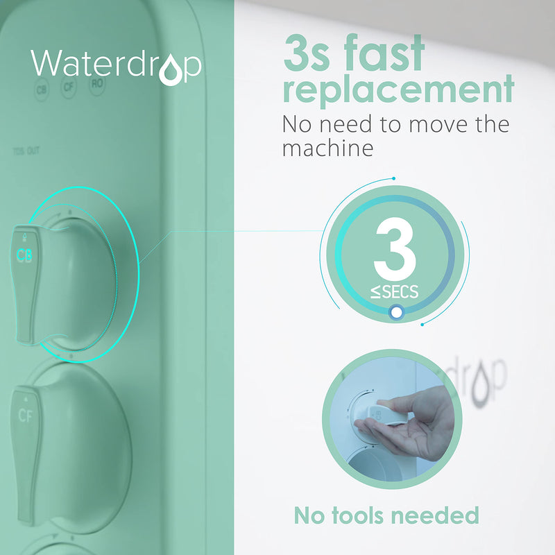 Waterdrop WD-G3-N3CB Filter, 1-year Lifetime, Replacement for WD-G3-W Reverse Osmosis System - NewNest Australia